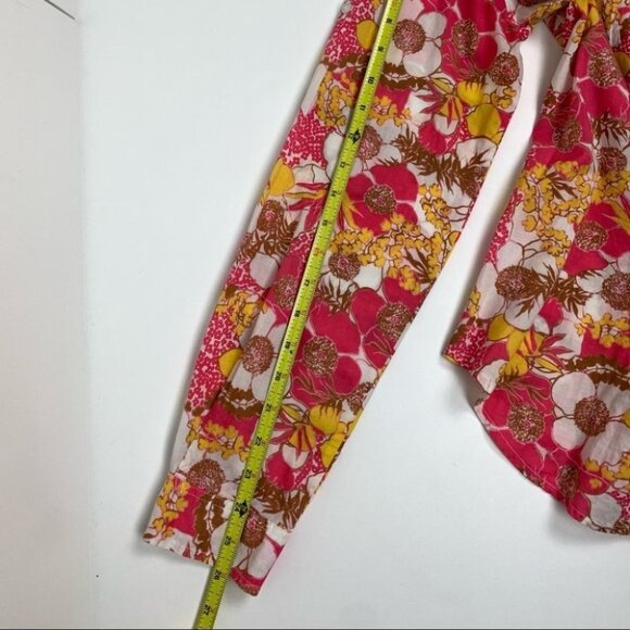 Jules & James Pink Floral Button up Blouse Size L - Picture 9 of 9